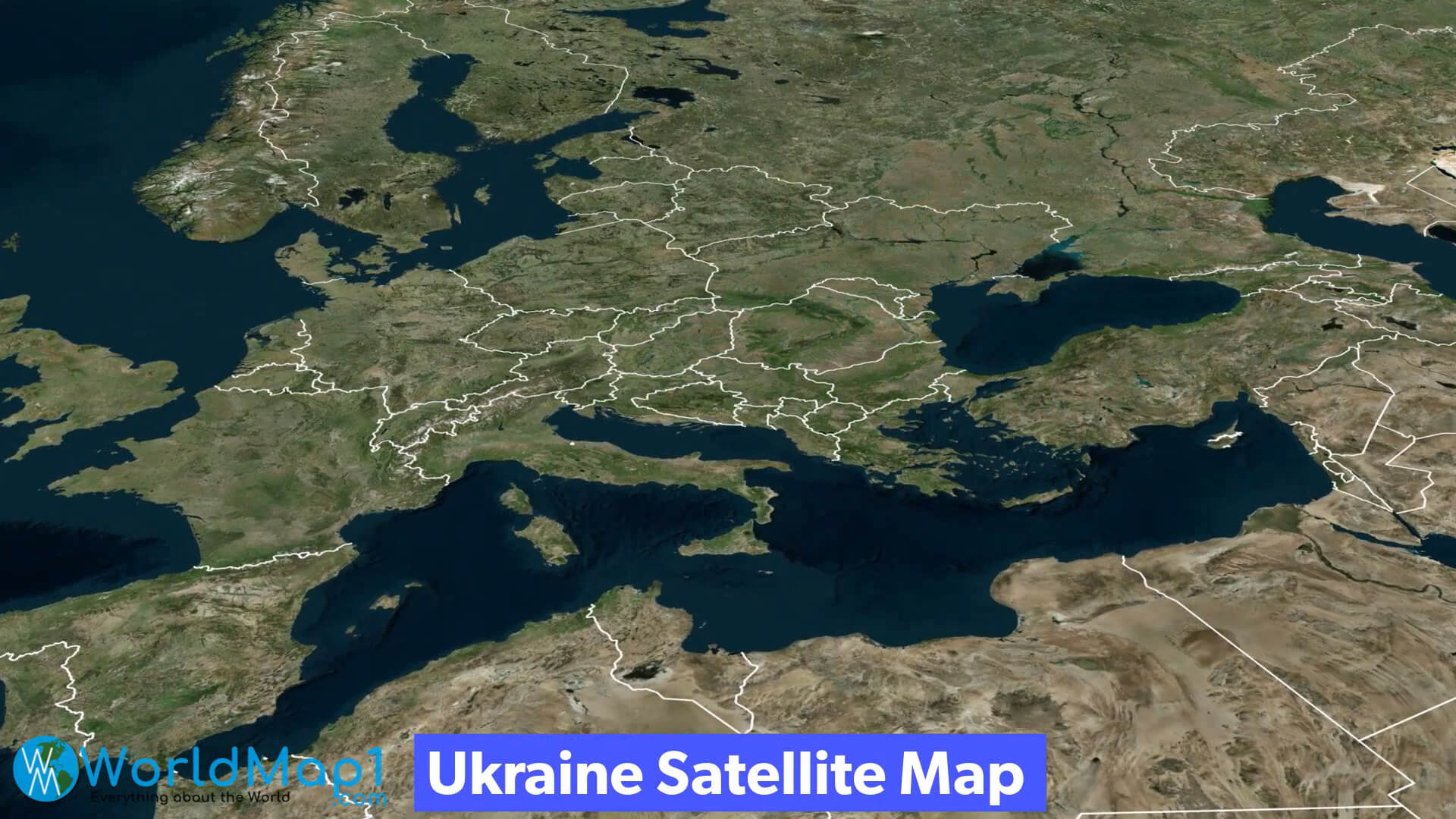 Ukraine Satellite Carte